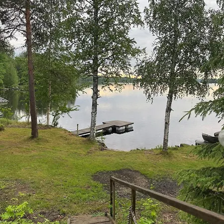 Apartment Spacious Log House With Private And Sauna